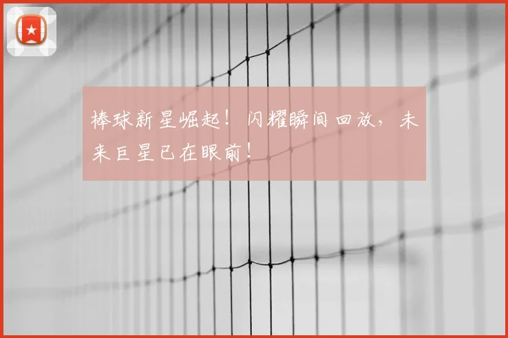 棒球新星崛起!闪耀瞬间回放,未来巨星已在眼前!